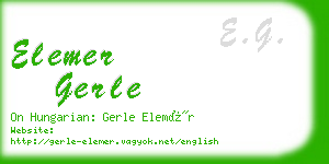 elemer gerle business card